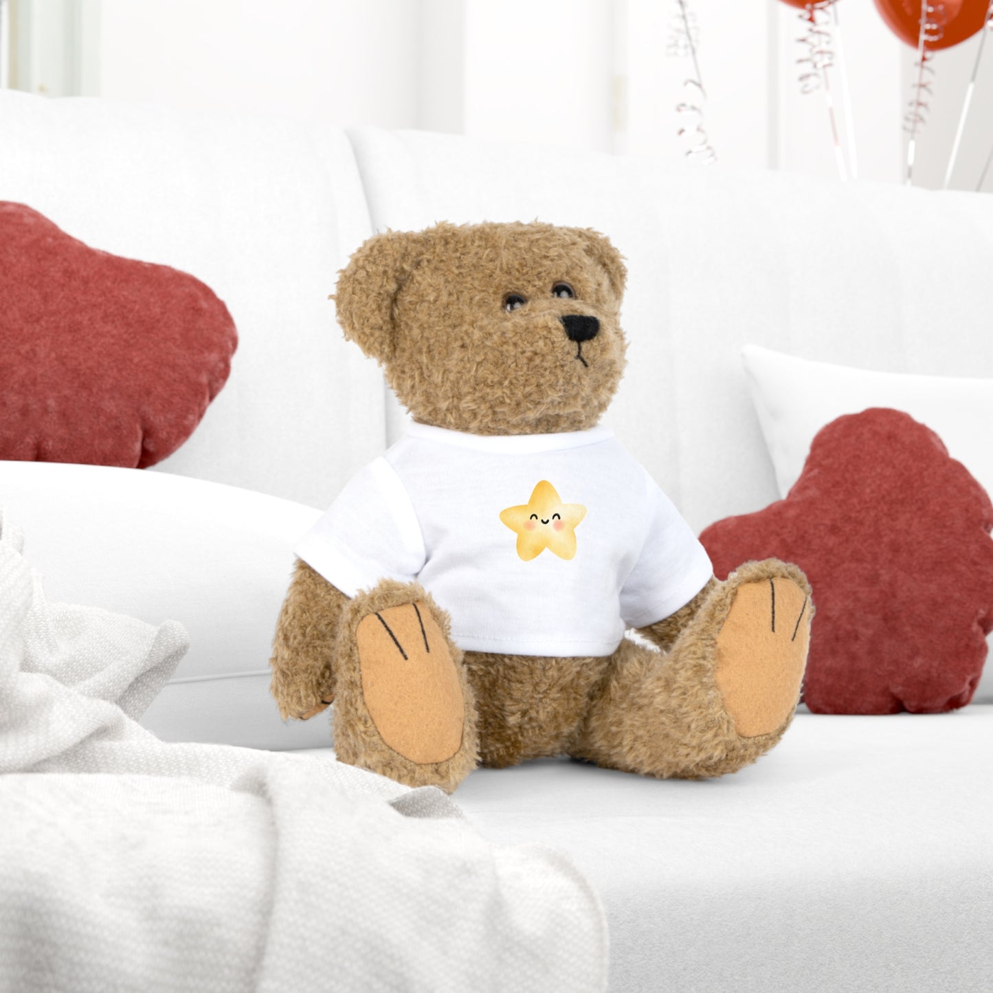 cute bear with a star shirt