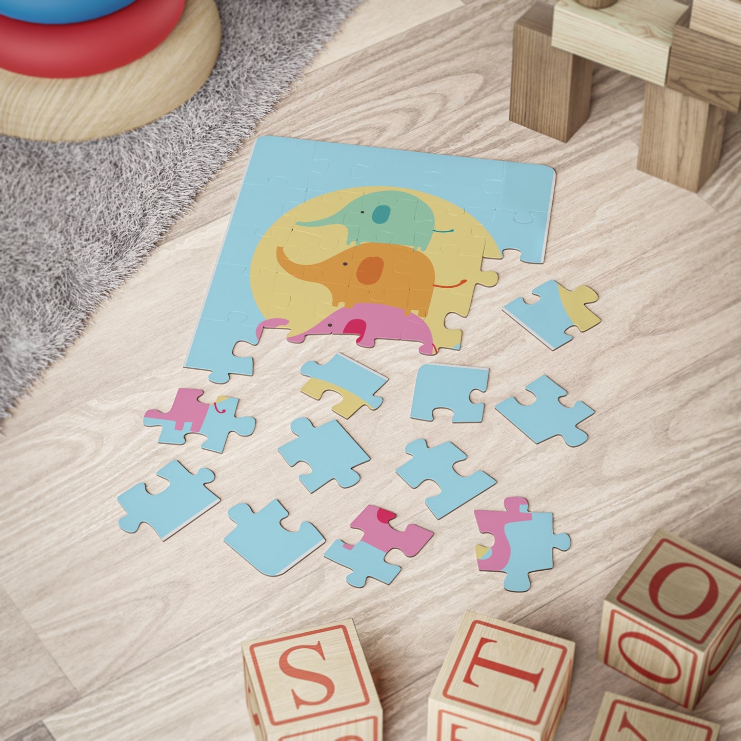 Colorful Elephant Kids' Puzzle - 30 Pieces